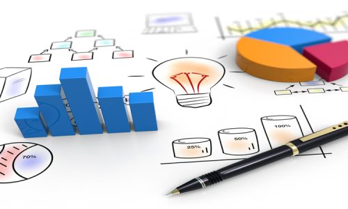 Business charts and graphs as concept